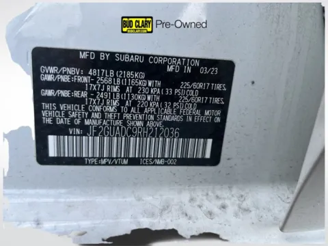 White 2024 Subaru Crosstrek Premium for sale in Longview, WA