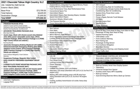 Photos of 2021 Chevrolet Tahoe High Country for sale in Longview, WA at Subaru Longview