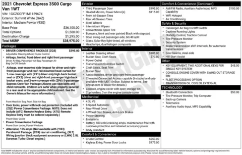 Photos of 2021 Chevrolet Express 3500 Work Van for sale in Longview, WA at Subaru Longview