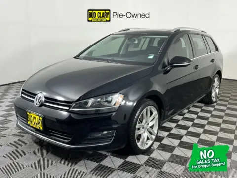 Black 2015 Volkswagen Golf SportWagen SEL for sale in Longview, WA