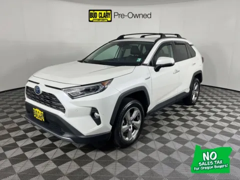 White 2020 Toyota RAV4 Hybrid Limited for sale in Longview, WA
