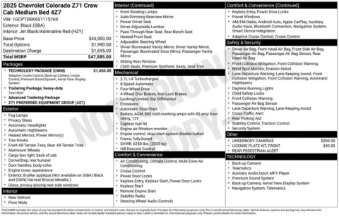 Another view of 2025 Chevrolet Colorado Z71 for sale in Longview, WA at Bud Clary Subaru Longview