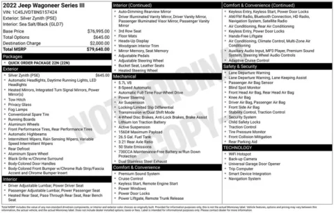 Another view of 2022 Jeep Wagoneer Series III for sale in Longview, WA at Bud Clary Subaru Longview