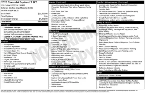 Another view of 2025 Chevrolet Equinox LT for sale in Longview, WA at Bud Clary Subaru Longview