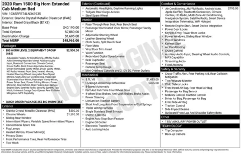 Another view of 2020 Ram 1500 Big Horn/Lone Star for sale in Longview, WA at Bud Clary Subaru Longview