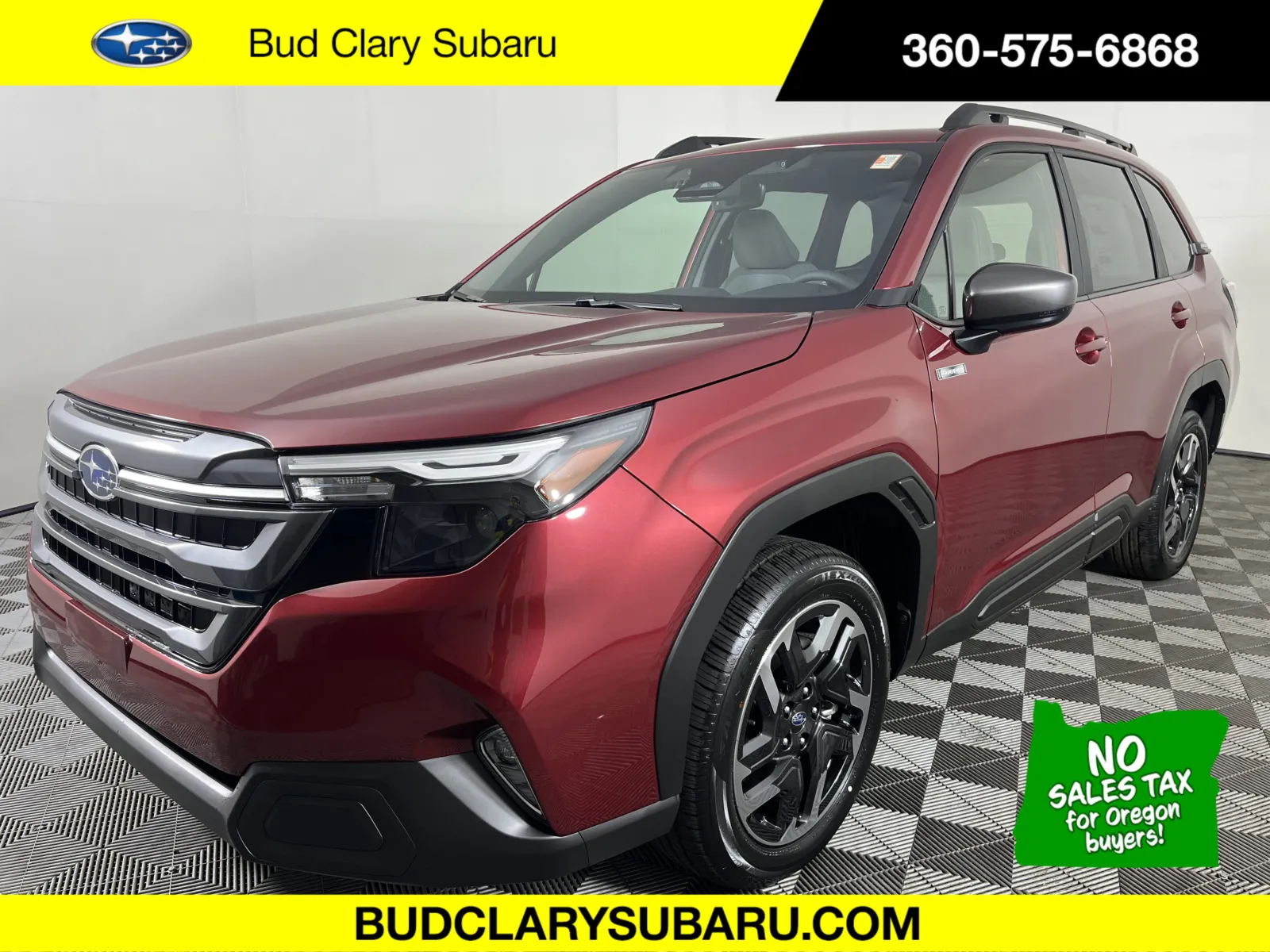 Red 2025 Subaru Forester Premium Hybrid for sale in Longview, WA