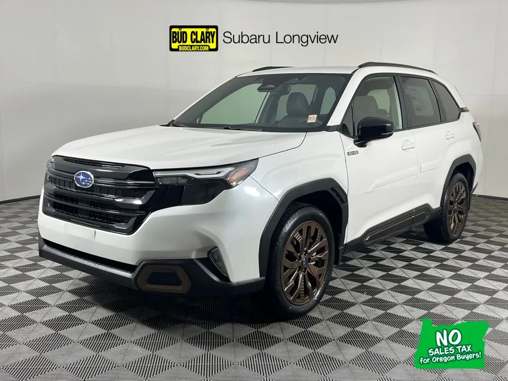 White 2025 Subaru Forester Hybrid Sport for sale in Longview, WA