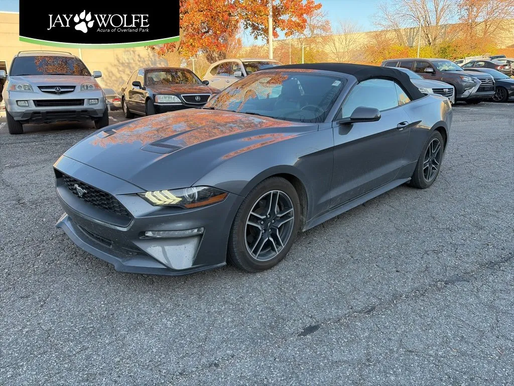 Gray 2021 Ford Mustang EcoBoost Premium for sale in Overland Park, KS