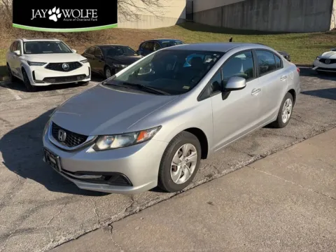 Silver 2013 Honda Civic Sdn LX for sale in Overland Park, KS