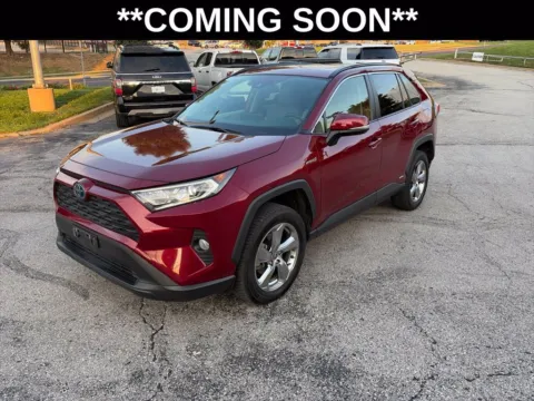 Red 2021 Toyota RAV4 Hybrid XLE Premium for sale in Overland Park, KS