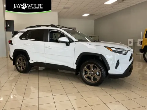 White 2023 Toyota RAV4 Hybrid Woodland for sale in Overland Park, KS