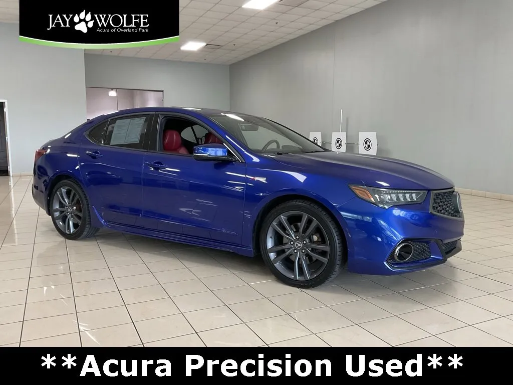 Blue 2019 Acura TLX w/A-Spec Pkg Red Leather for sale in Overland Park, KS