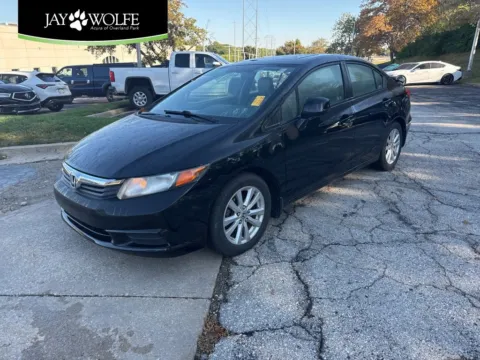Black 2012 Honda Civic Sdn EX-L for sale in Overland Park, KS
