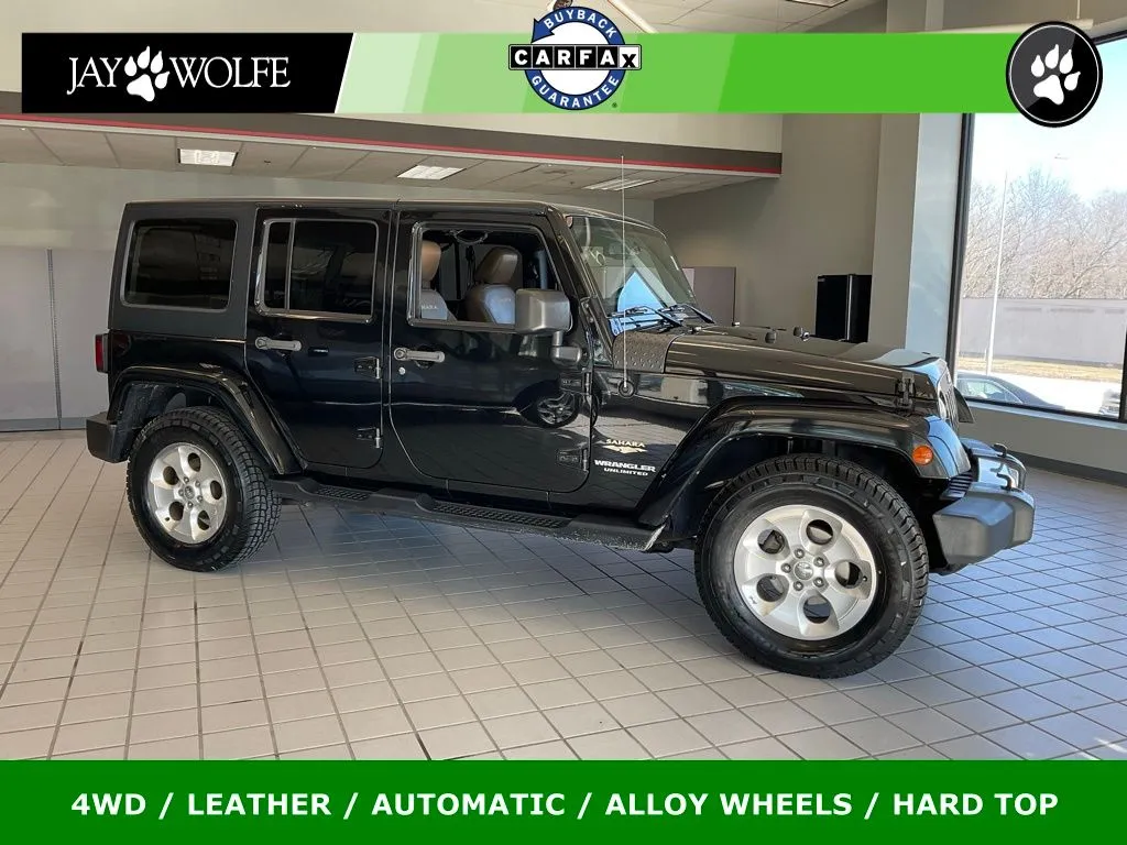 Black 2015 Jeep Wrangler Unlimited Sahara for sale in Kansas City, MO