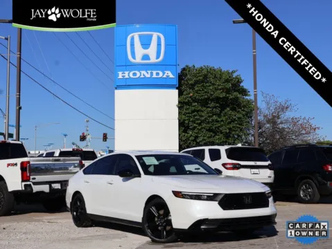 White 2024 Honda Accord Hybrid Sport-L for sale in Kansas City, MO