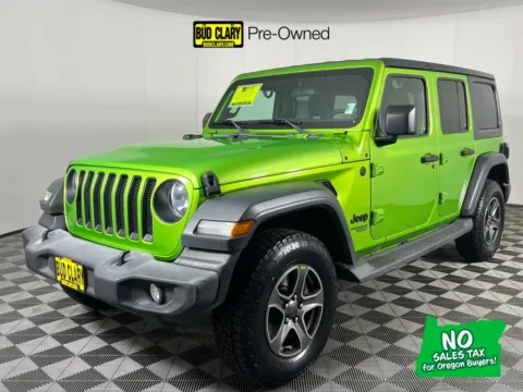 Green 2018 Jeep Wrangler Unlimited Sport S for sale in Longview, WA