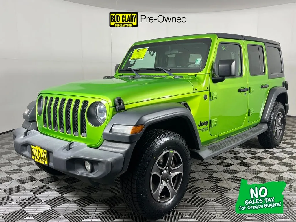 Green 2018 Jeep Wrangler Unlimited Sport S for sale in Longview, WA