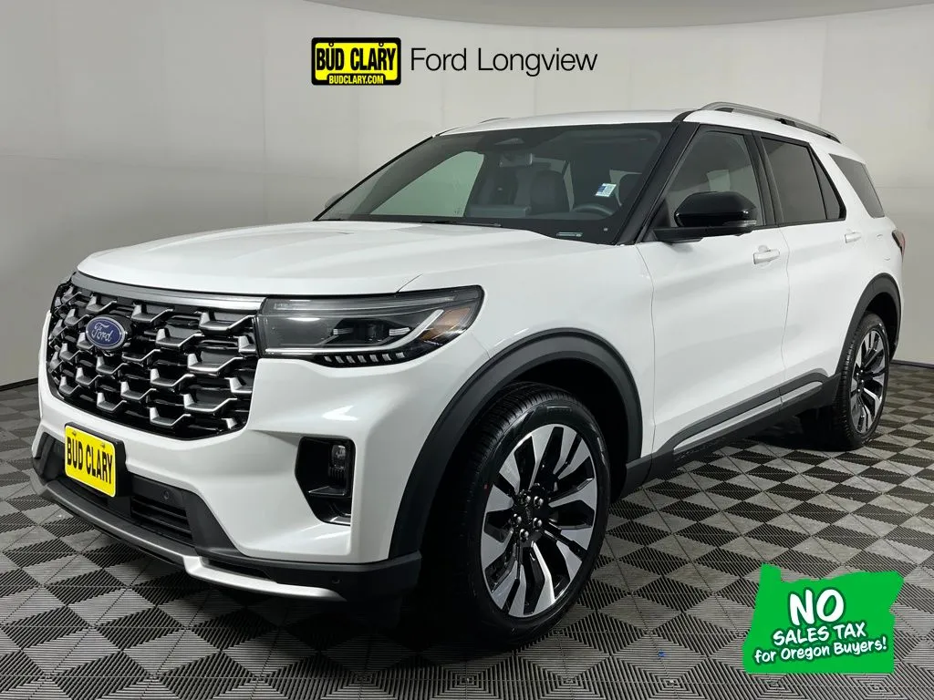 White 2026 Ford Explorer Platinum for sale in Longview, WA