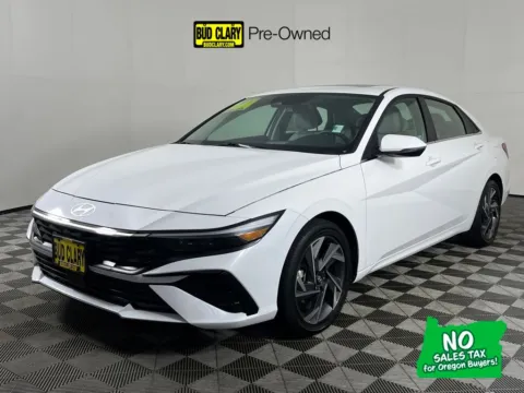 White 2025 Hyundai Elantra Hybrid Limited for sale in Longview, WA