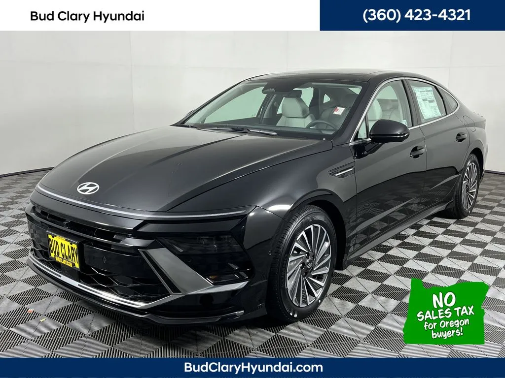 Black 2025 Hyundai Sonata Hybrid Limited for sale in Longview, WA