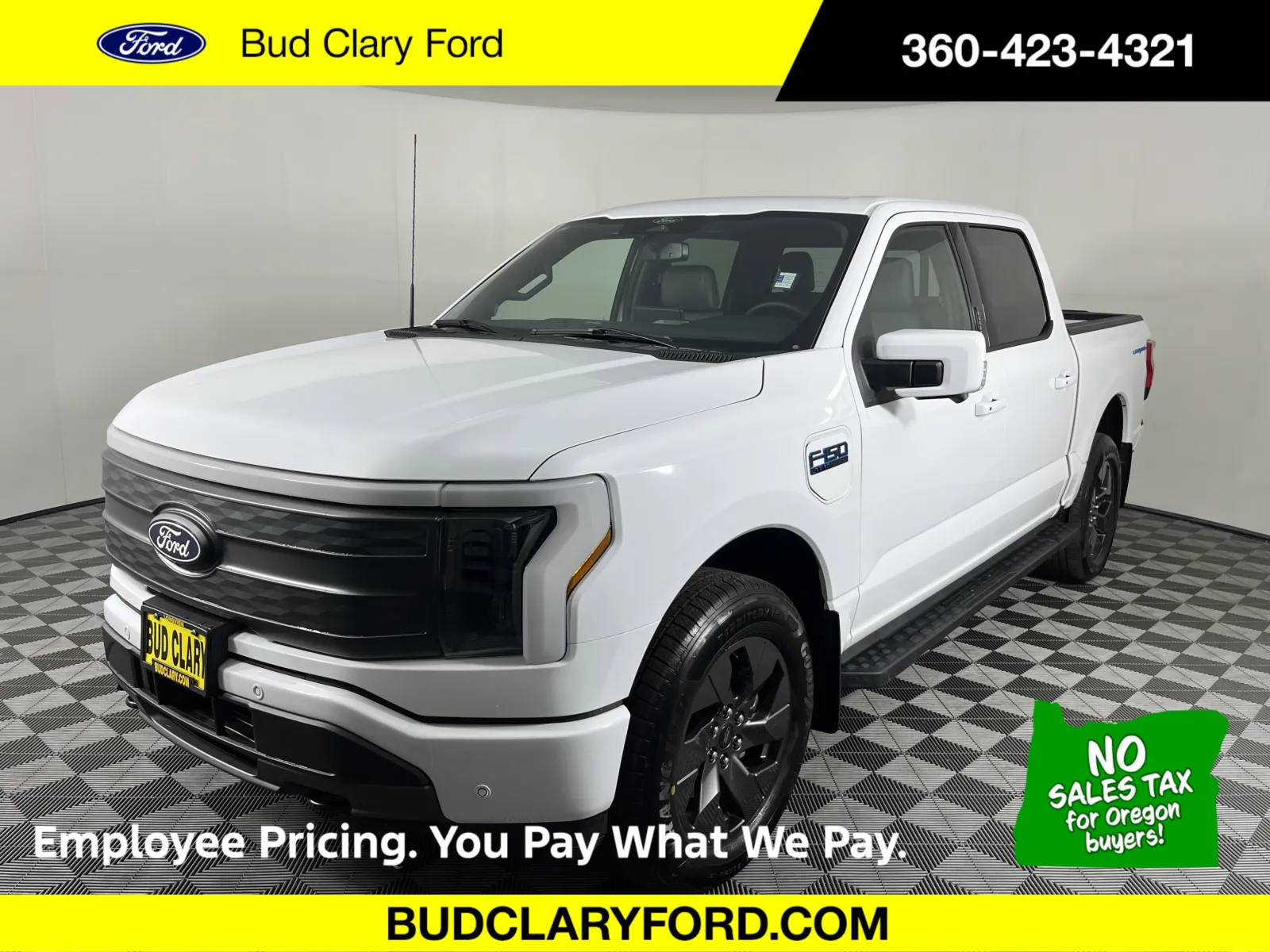 White 2025 Ford F-150 Lightning LARIAT for sale in Longview, WA