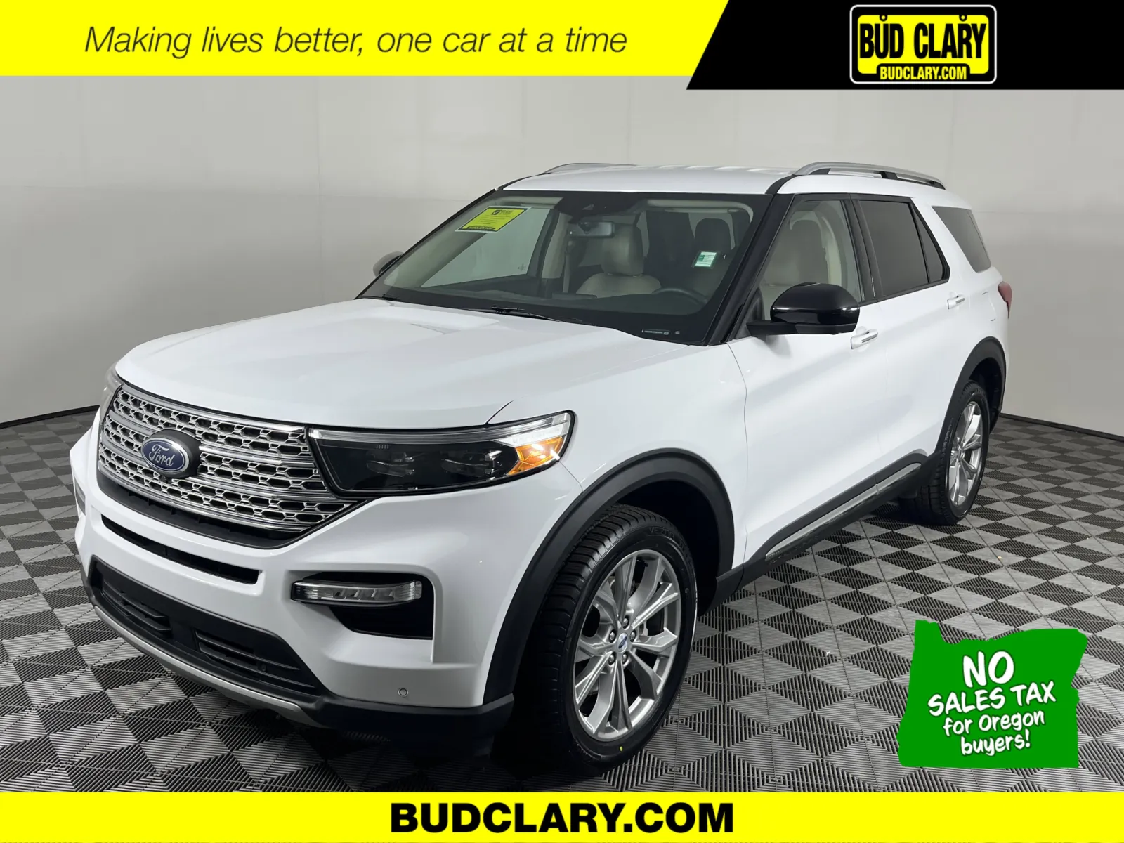 White 2023 Ford Explorer Limited for sale in Longview, WA