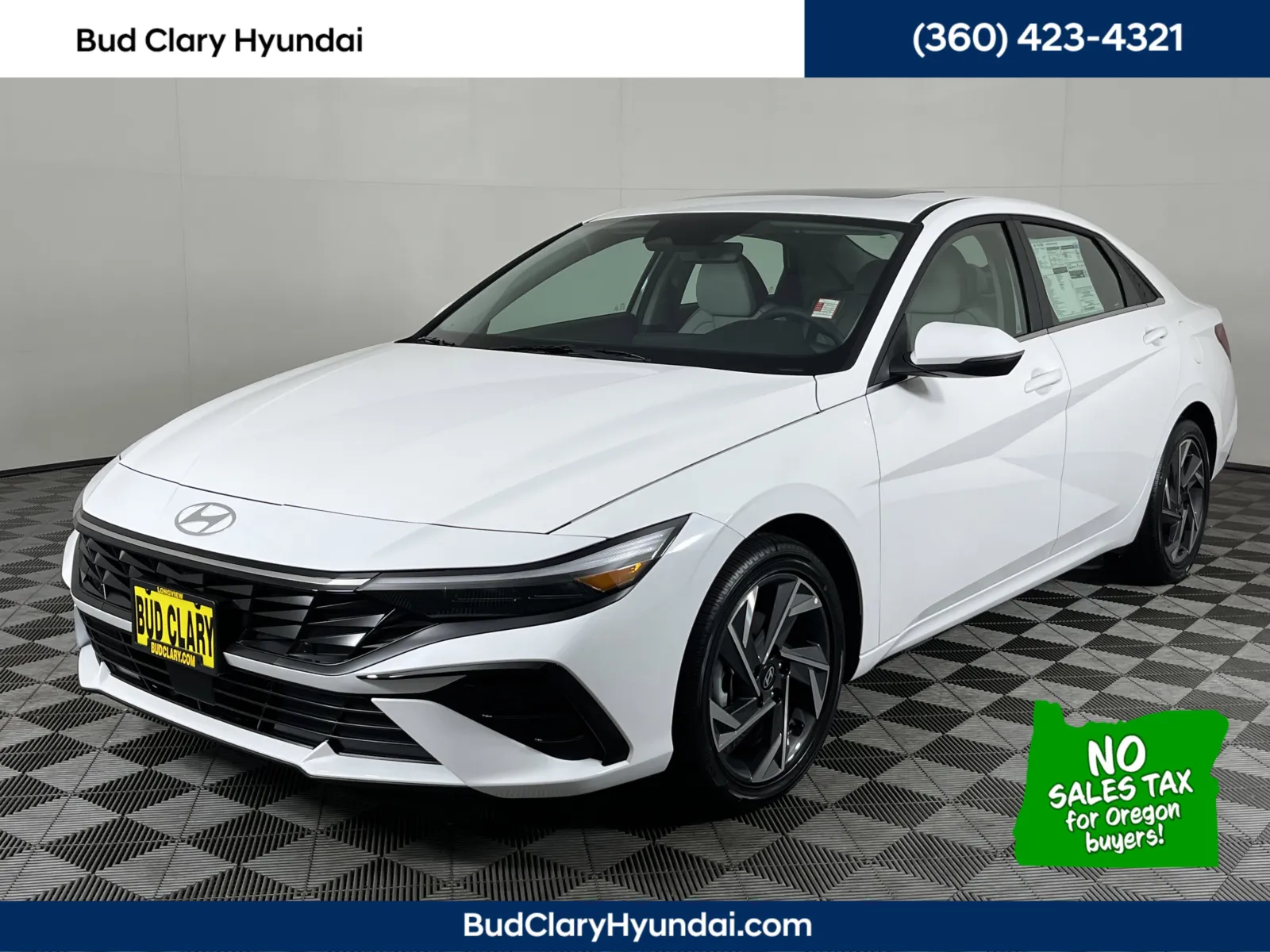White 2025 Hyundai Elantra Hybrid Limited for sale in Longview, WA