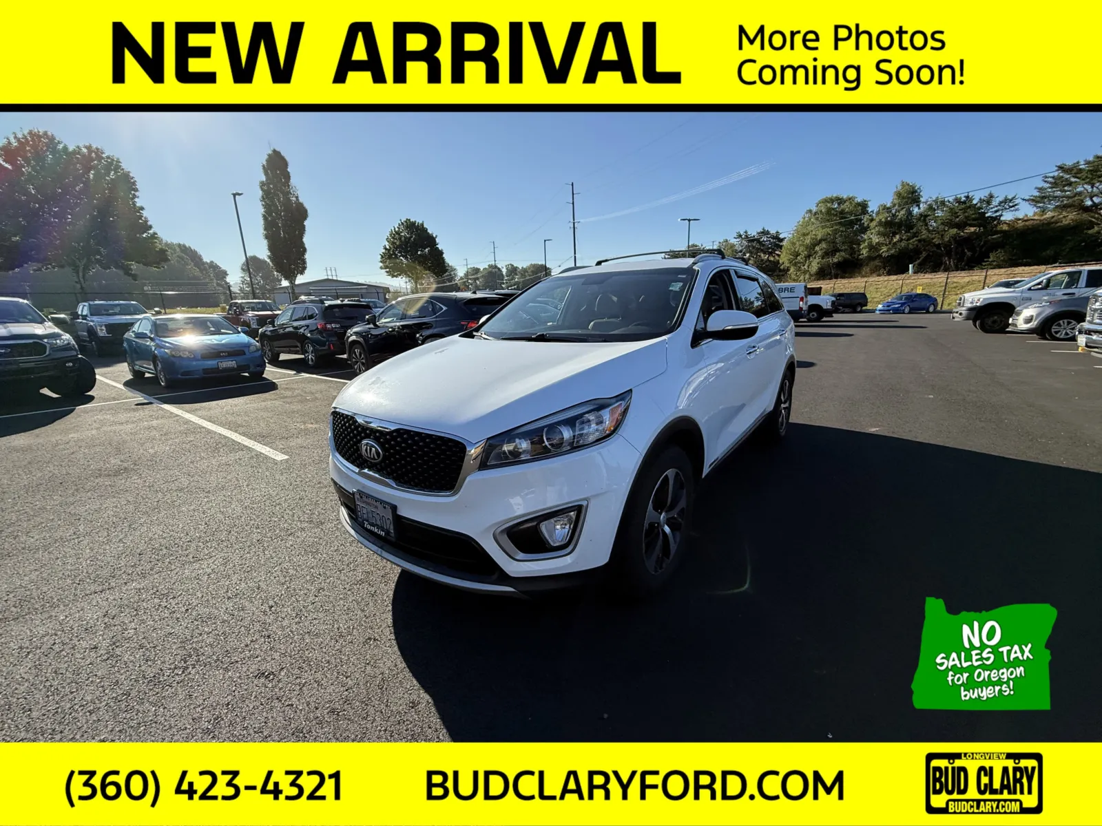White 2017 Kia Sorento EX V6 for sale in Longview, WA
