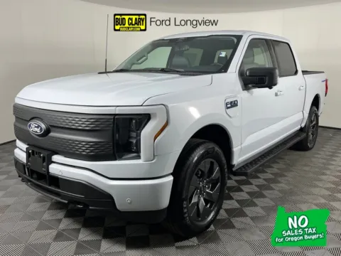 White 2025 Ford F-150 Lightning Flash for sale in Longview, WA