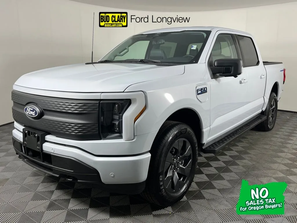 White 2025 Ford F-150 Lightning Flash for sale in Longview, WA