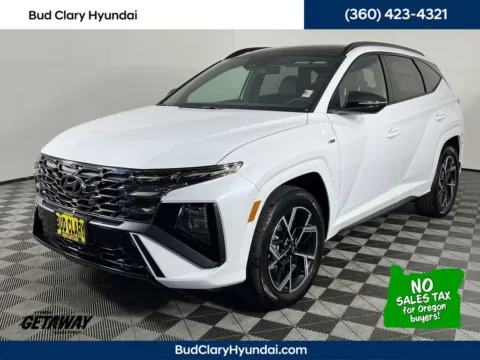 White 2025 Hyundai Tucson Hybrid N Line for sale in Longview, WA