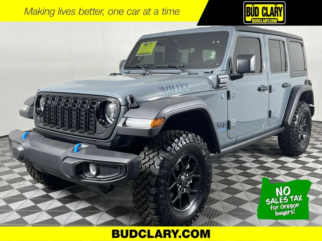 Gray 2024 Jeep Wrangler Willys 4xe for sale in Longview, WA
