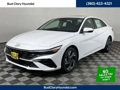 White 2025 Hyundai Elantra Hybrid Limited for sale in Longview, WA