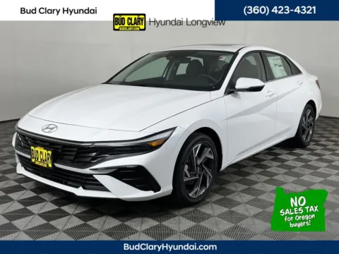White 2025 Hyundai Elantra Hybrid Limited for sale in Longview, WA