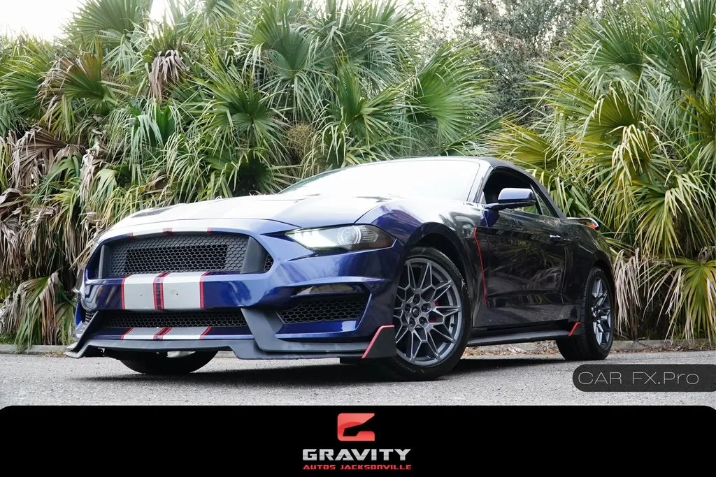 Blue 2019 Ford Mustang EcoBoost Premium for sale in Jacksonville, FL