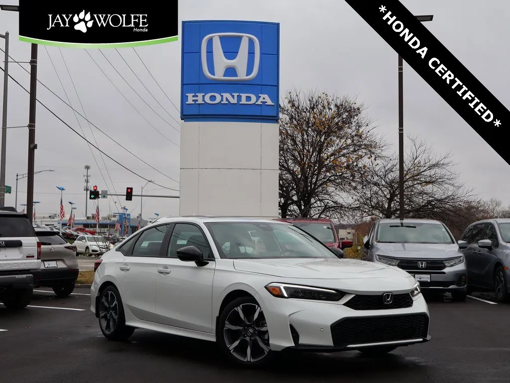 White 2025 Honda Civic Sedan Hybrid Sport for sale in Kansas City, MO