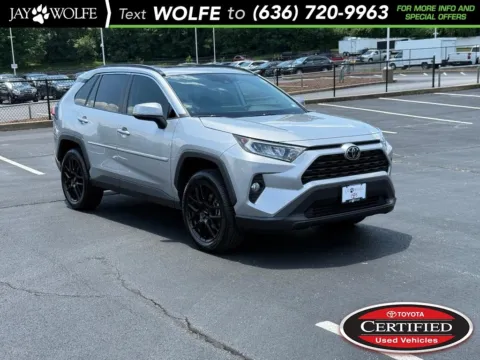 Silver 2021 Toyota RAV4 XLE Premium for sale in Ballwin, MO