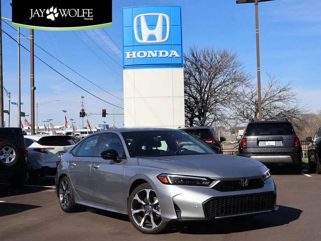 Silver 2026 Honda Civic Sedan Hybrid Sport Touring for sale in Kansas City, MO