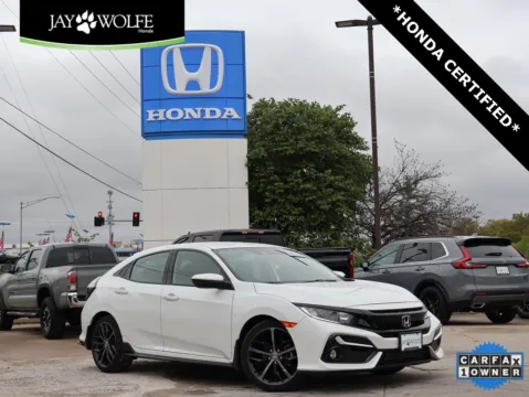 White 2021 Honda Civic Hatchback Sport for sale in Kansas City, MO