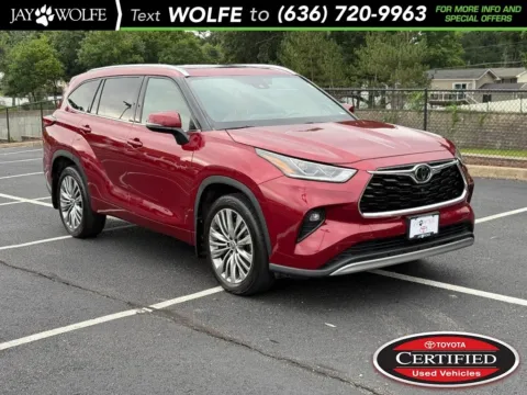 Red 2021 Toyota Highlander Platinum for sale in Ballwin, MO