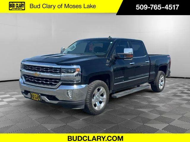 Black 2017 Chevrolet Silverado 1500 LTZ for sale in Moses Lake, WA