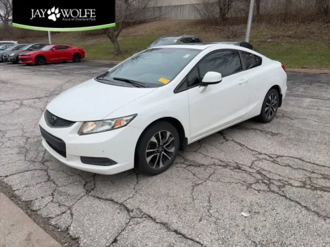 White 2013 Honda Civic Cpe EX for sale in Overland Park, KS