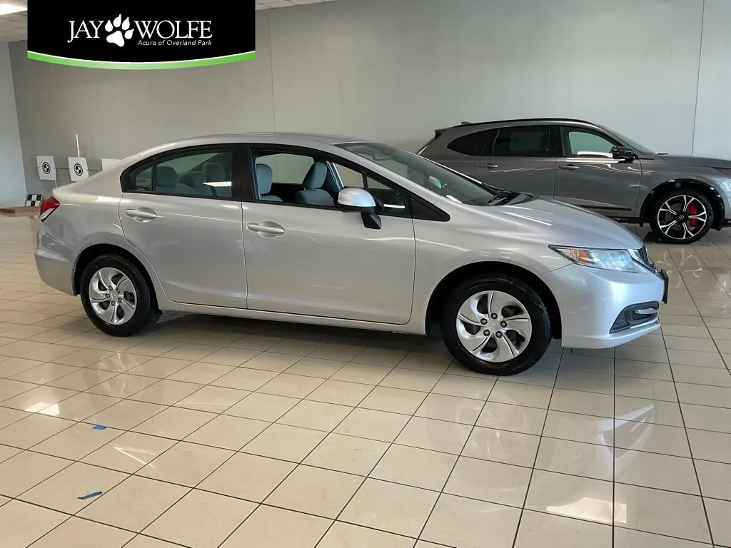 Silver 2013 Honda Civic Sdn LX for sale in Overland Park, KS