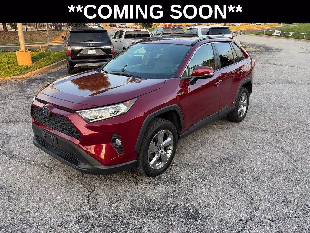 Red 2021 Toyota RAV4 Hybrid XLE Premium for sale in Overland Park, KS