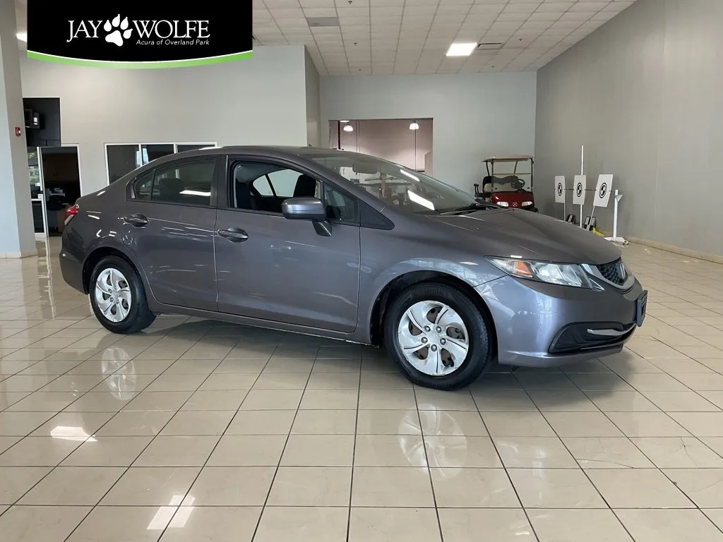 Gray 2015 Honda Civic Sedan LX for sale in Overland Park, KS