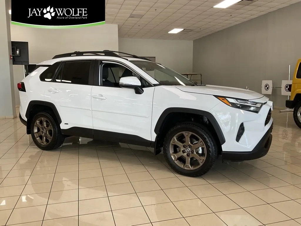 White 2023 Toyota RAV4 Hybrid Woodland for sale in Overland Park, KS