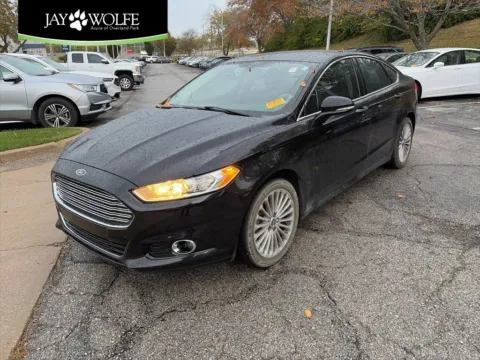 Black 2016 Ford Fusion Titanium for sale in Overland Park, KS