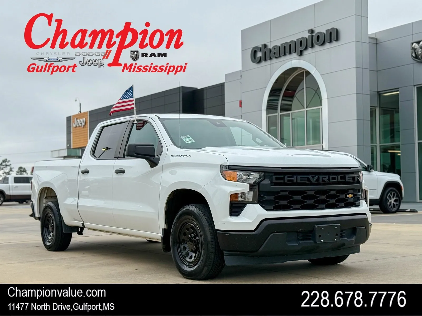 White 2023 Chevrolet Silverado 1500 Work Truck for sale in Gulfport, MS