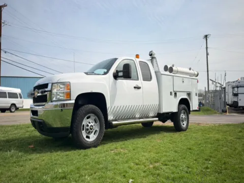 White 2012 Chevrolet Silverado 2500HD 4WD Ext Cab 158.2" Work Truck for sale in Dayton, OH