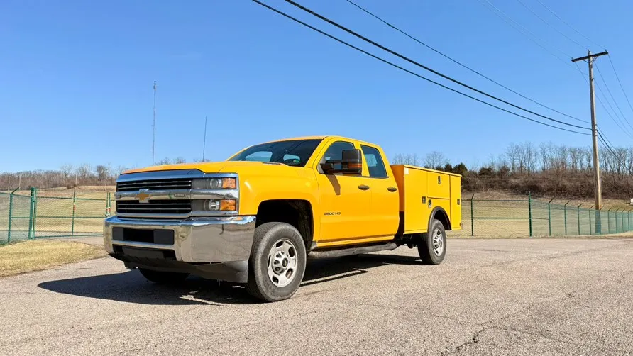 Yellow 2016 Chevrolet Silverado 2500HD 2WD Double Cab 158.1" Work Truck for sale in Dayton, OH